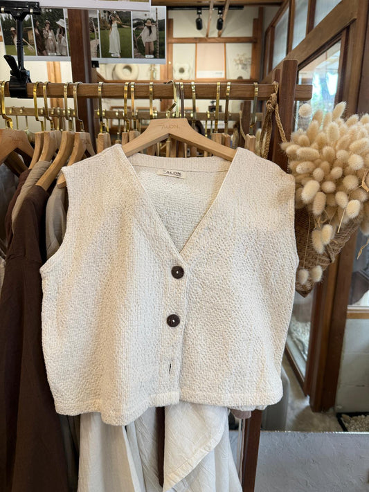 Talon 織紋白棉馬甲