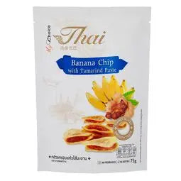 My Choice Thai Banana Chips with Tamarind Jam 75g | Sweet, Tangy & Crunchy | Imported from Thailand