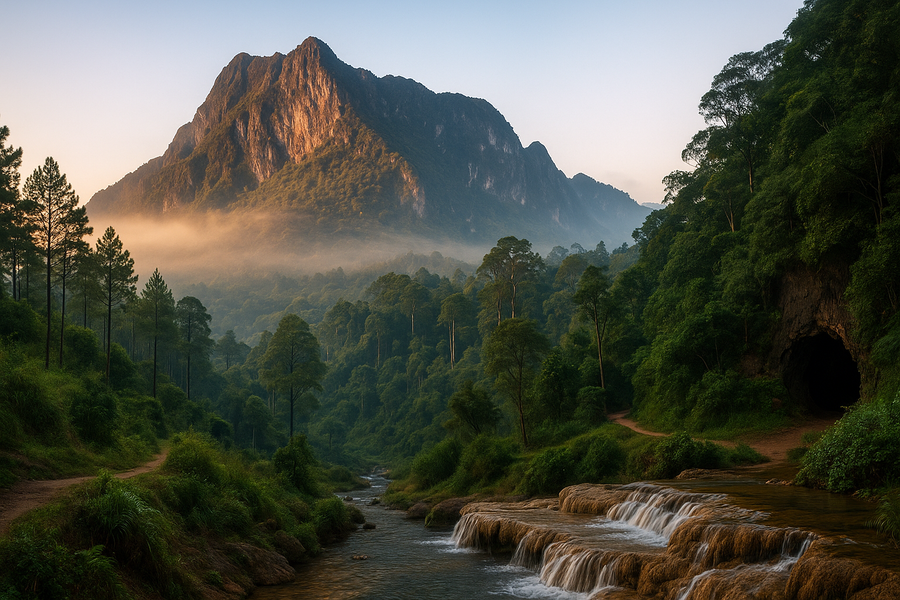 🏔️ 清邁北境秘境｜清道 Chiang Dao 一日遊推薦：鐘乳石洞・森林寺廟・瀑布仙境