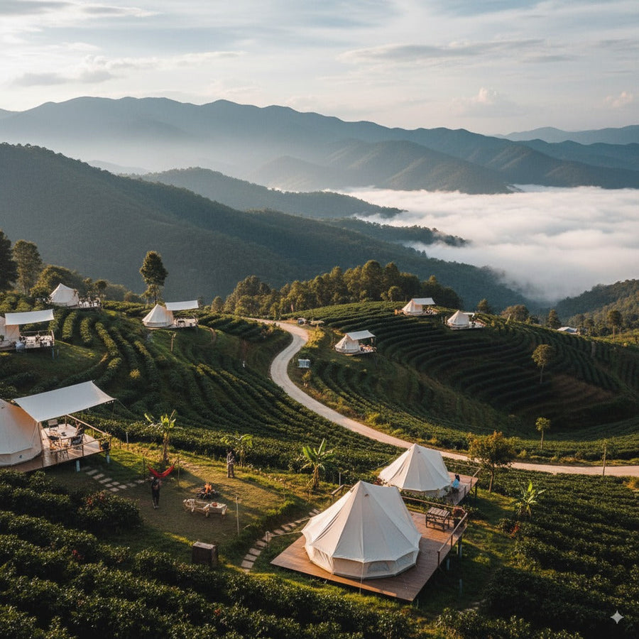 ☕️ 清萊 Doi Chang（象山）Glamping 6 選｜雲海 × 咖啡山的一夜慢活