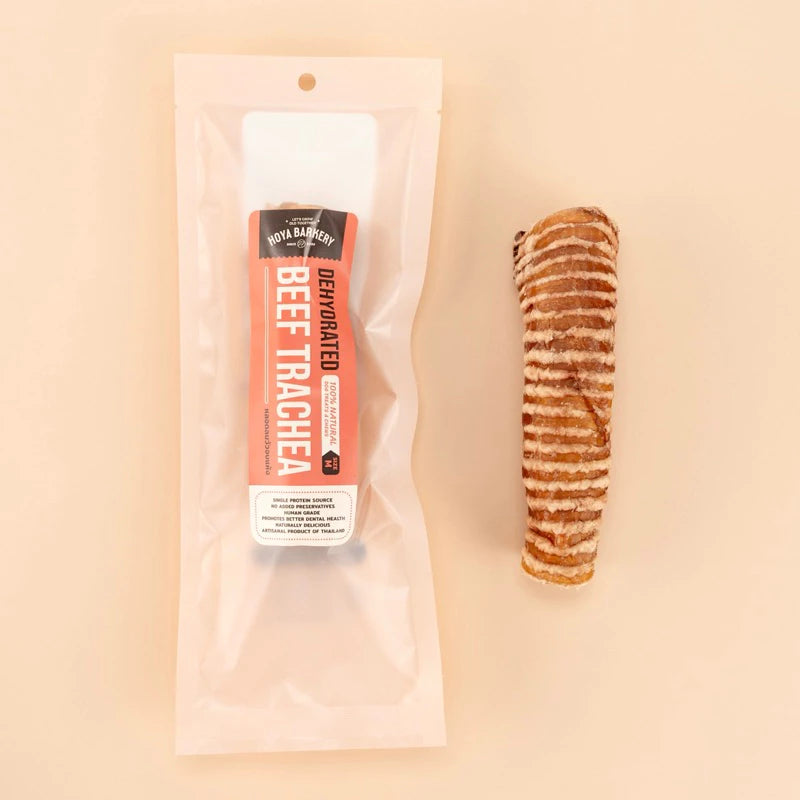 Hoya Barkery Natural Beef Trachea Chews 🐮 | Dog Teeth Cleaning Snacks | High Protein and No Additives | Suitable for Medium and Large Dogs