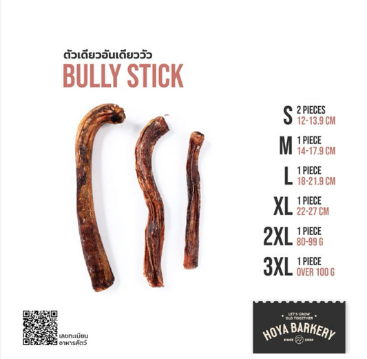 Hoya Barkery Bully Stick 🐮｜Natural tooth-cleaning chew stick｜Additive-free chewable dog snacks