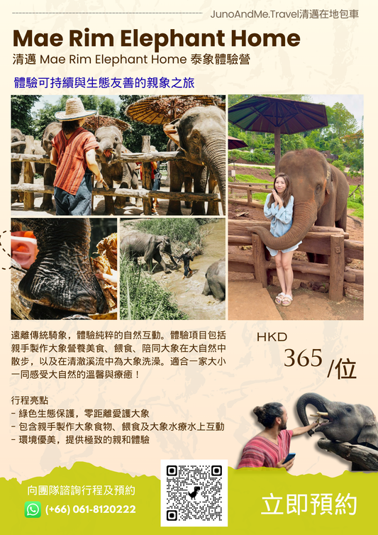 【清邁大象護理體驗】Mae Rim Elephant Home｜2小時 Elephant Care