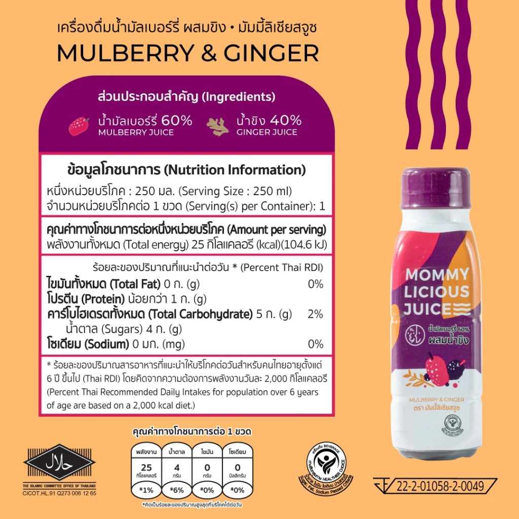 Mommylicious Juice 天然媽媽催乳飲（含薑＋香蕉花) (12支x250ml)