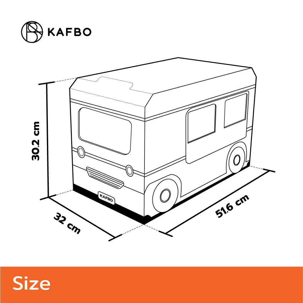 KAFBO｜Cat on Duty 可愛巴士貓屋連貓抓板 官方尺寸圖