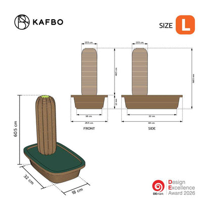 KAFBO｜Zahara 仙人掌造型直立貓抓柱（L） 官方尺寸圖