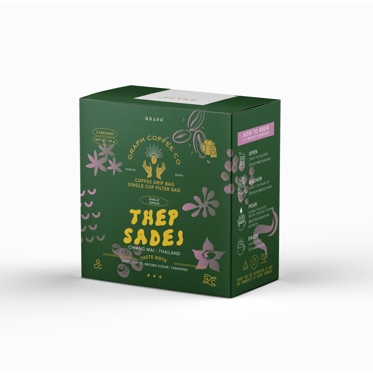 GRAPH Tube Pack Thepsadej 掛耳咖啡 5包裝