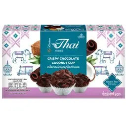 My Choice Thai Chocolate Coconut Crispy Cups 90g | Crispy Coconut Milk Dessert | Thai Import