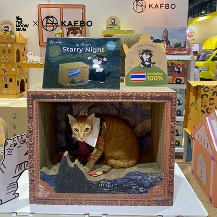 The Meowseum × KAFBO｜Starry Night 星夜藝術貓抓板 官方尺寸圖