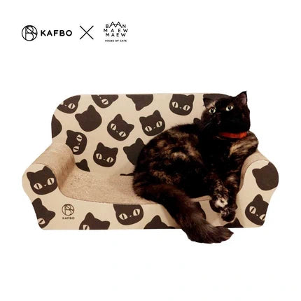 KAFBO × Baanmaewmaew｜Cat Sleeper Sofa 黑貓圖案貓抓沙發 官方產品圖 3