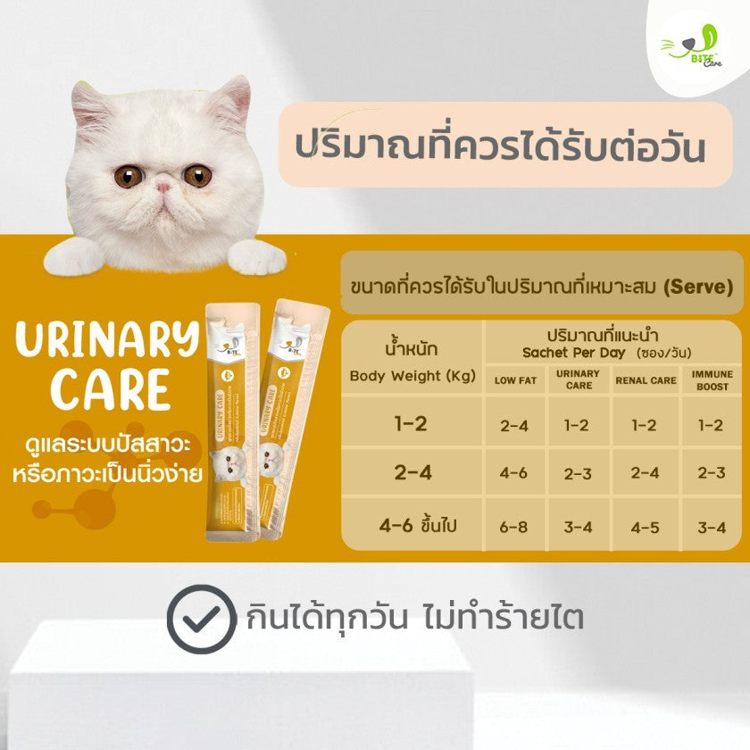 Bite Care｜Urinary Care 配方貓肉泥 12g × 8包套裝｜官方配方及產品細節圖 4（套裝包數以本商品選項為準）