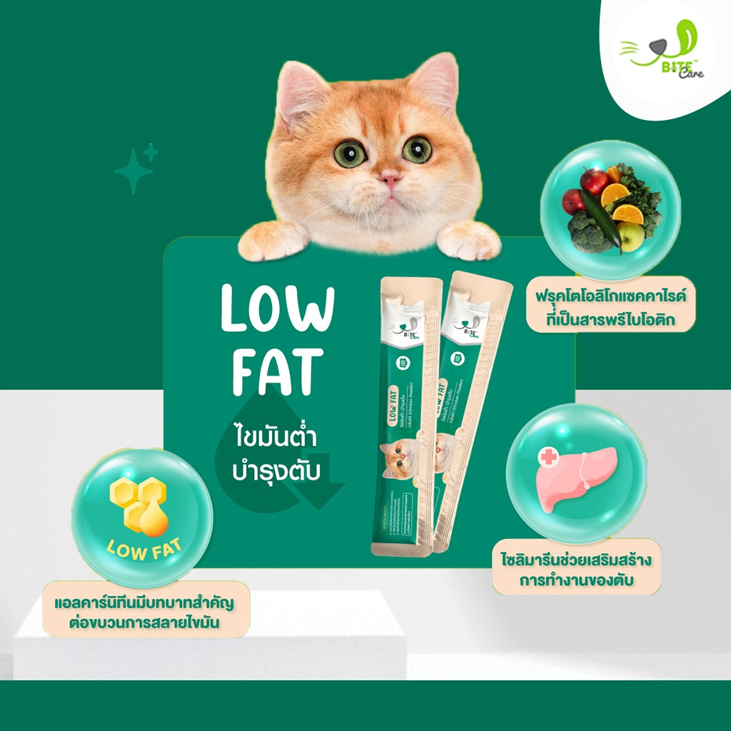 Bite Care｜Low Fat 低脂配方貓肉泥 12g × 8包套裝｜官方配方及產品細節圖 2（套裝包數以本商品選項為準）