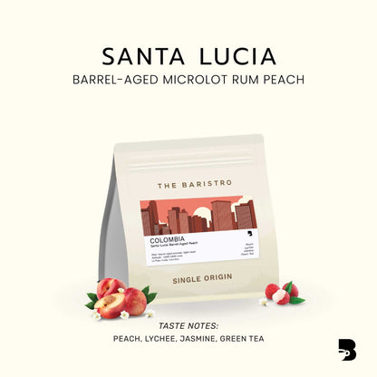 The Baristro Colombia Santa Lucia Barrel-Aged Microlot Rum Peach