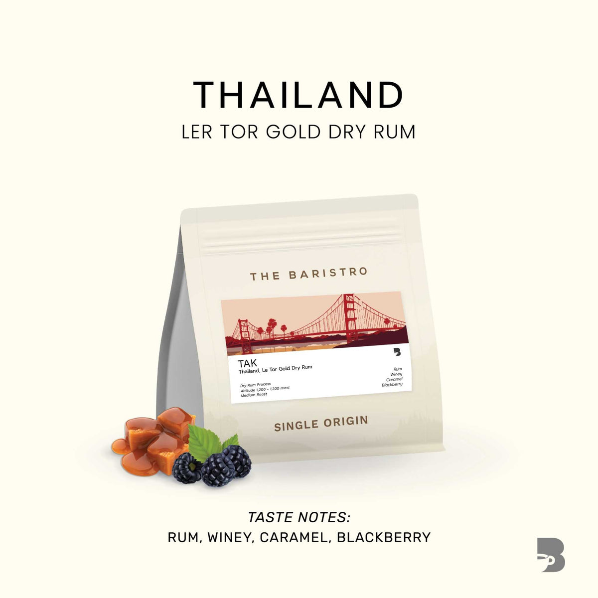 The Baristro Thailand Le Tor Gold Dry Rum