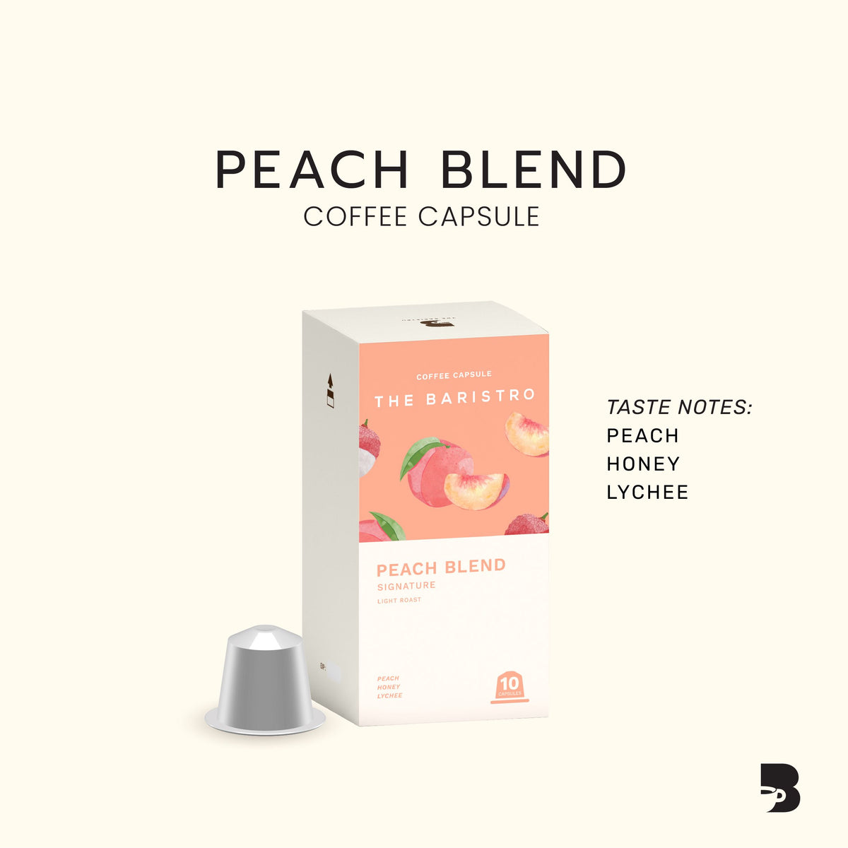 The Baristro Peach  Blend Coffee Capsule