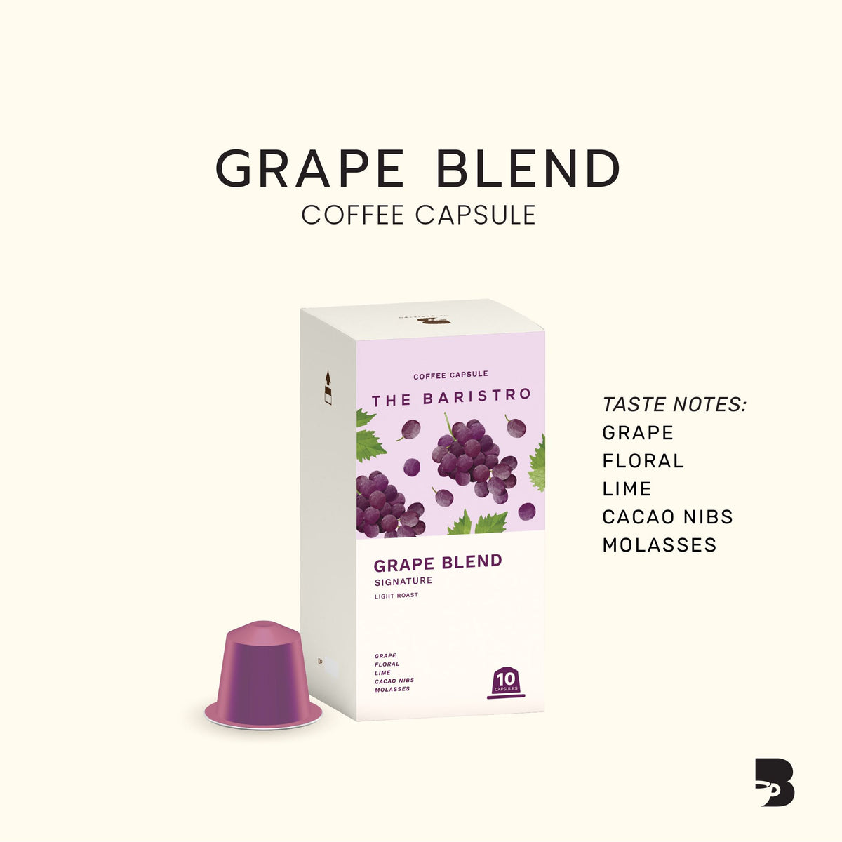 The Baristro Grape Blend Coffee Capsule