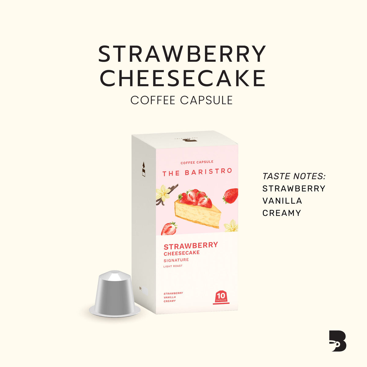 The Baristro Strawberry Cheesecake Coffee Capsule