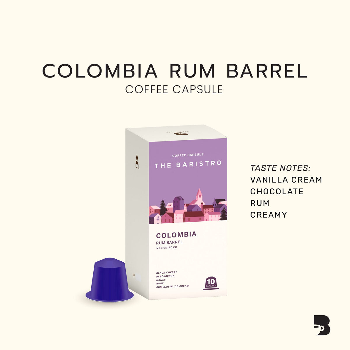The Baristro Colombia Rum Barrel Coffee Capsule